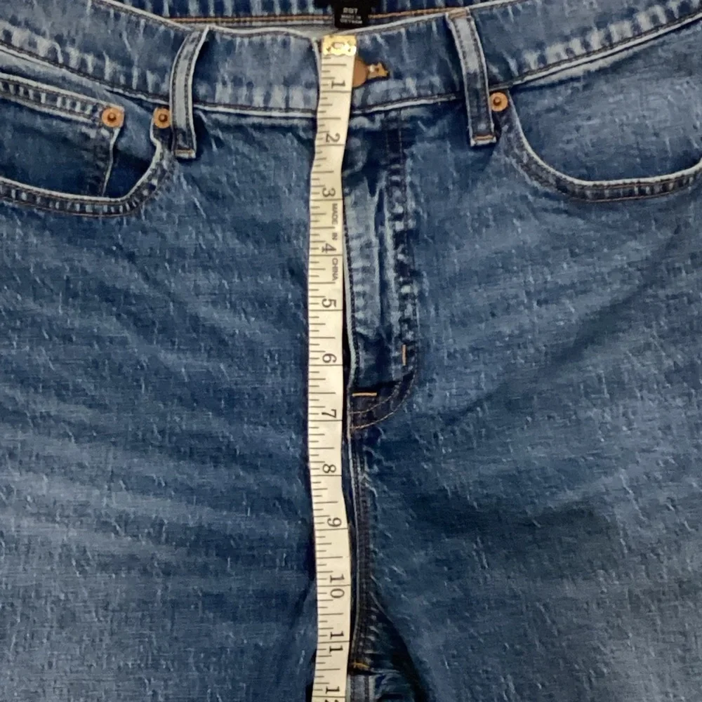 J Crew Medium Wash Full Length Wide-Leg Jeans, Size 29T - Picture 9 of 16